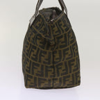 FENDI Zucca Canvas Hand Bag Black Brownep3561
