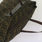 FENDI Zucca Canvas Hand Bag Black Brownep3561