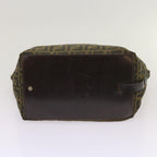 FENDI Zucca Canvas Hand Bag Black Brownep3561