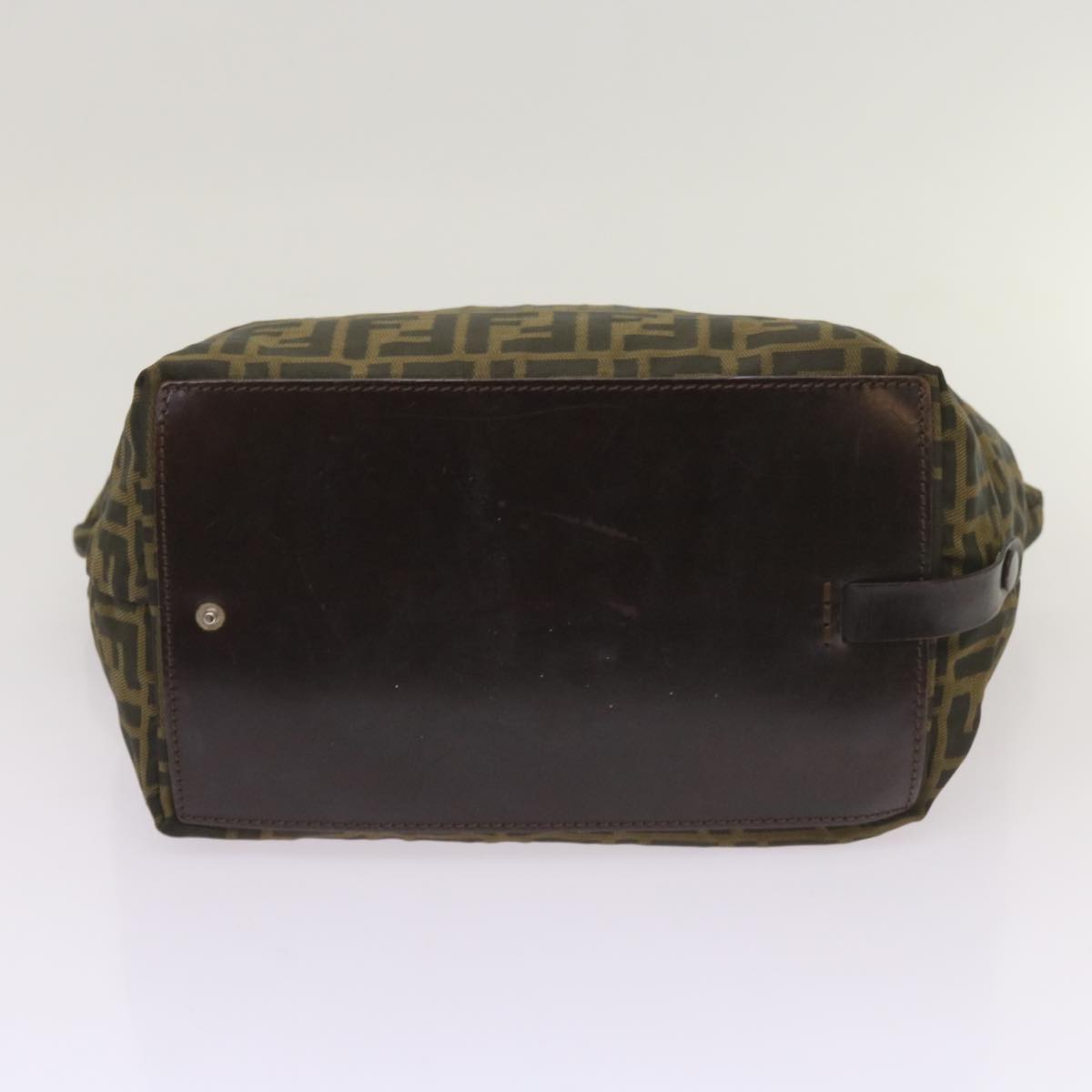 FENDI Zucca Canvas Hand Bag Black Brownep3561