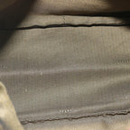 FENDI Zucchino Canvas Mamma Baguette Shoulder Bag Black Brownep3562