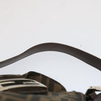 FENDI Zucchino Canvas Mamma Baguette Shoulder Bag Black Brownep3562