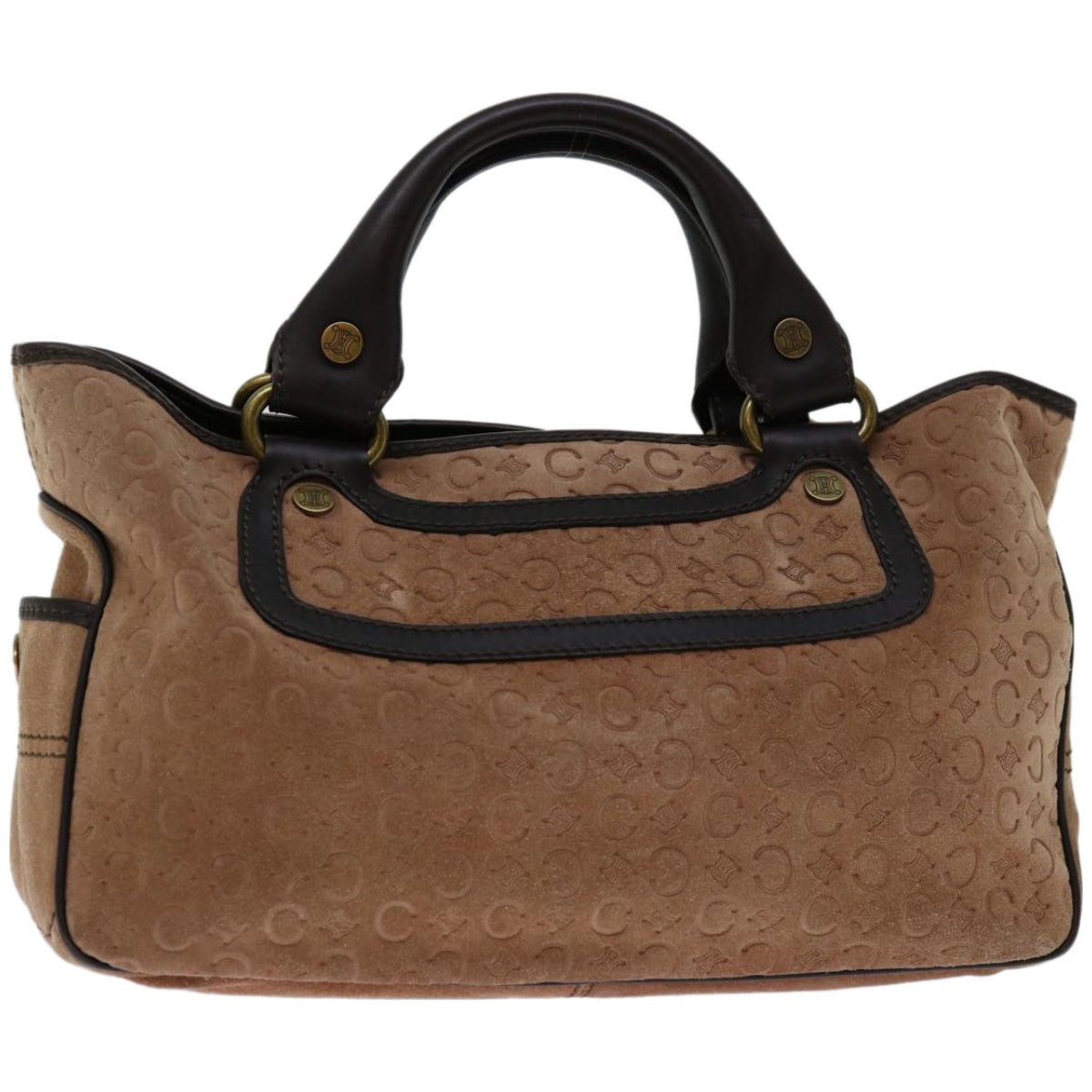 CELINE Hand Bag Suede Brown  ep3598