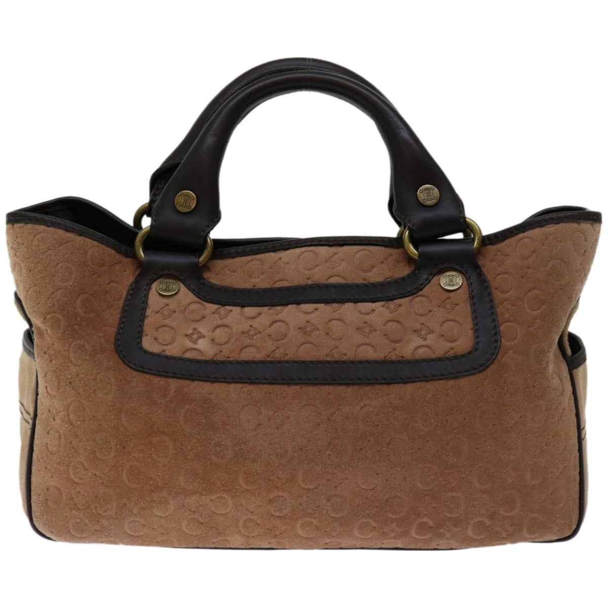 CELINE Hand Bag Suede Brown  ep3598