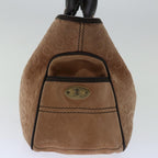 CELINE Hand Bag Suede Brown  ep3598