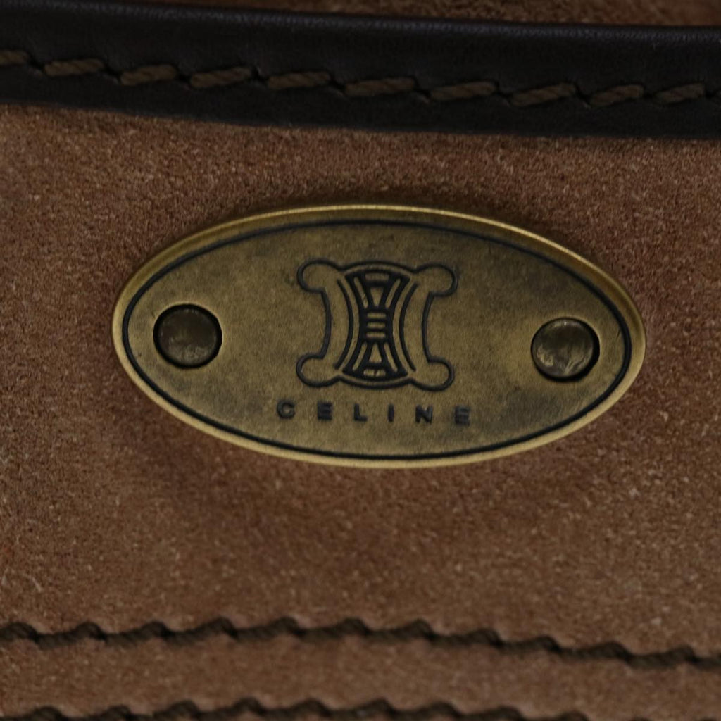 CELINE Hand Bag Suede Brown  ep3598