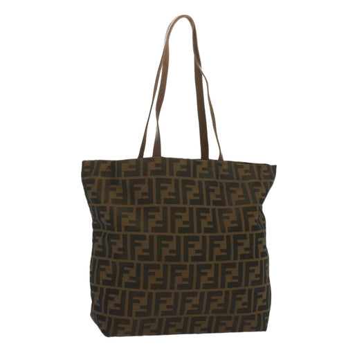 FENDI Zucca Canvas Tote Bag Black Brownep3655