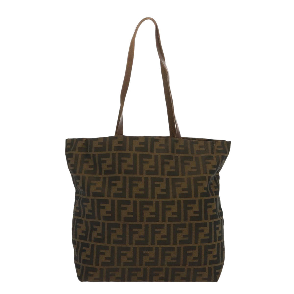 FENDI Zucca Canvas Tote Bag Black Brownep3655