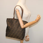 FENDI Zucca Canvas Tote Bag Black Brownep3655