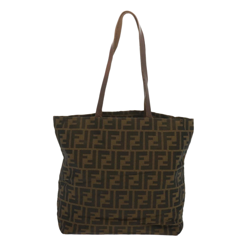 FENDI Zucca Canvas Tote Bag Black Brownep3655