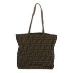 FENDI Zucca Canvas Tote Bag Black Brownep3655
