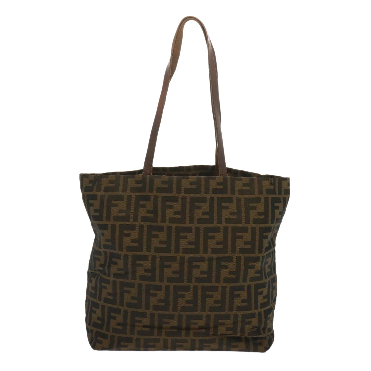 FENDI Zucca Canvas Tote Bag Black Brownep3655