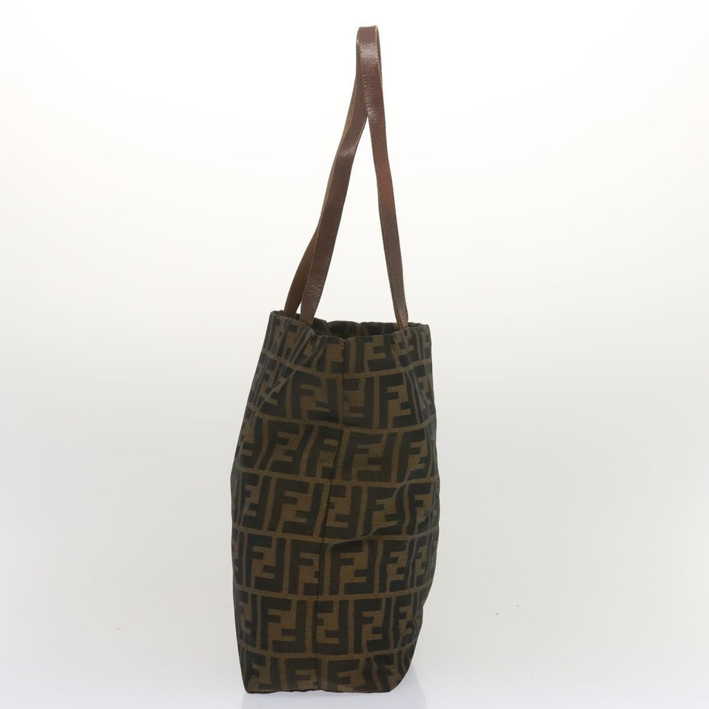 FENDI Zucca Canvas Tote Bag Black Brownep3655