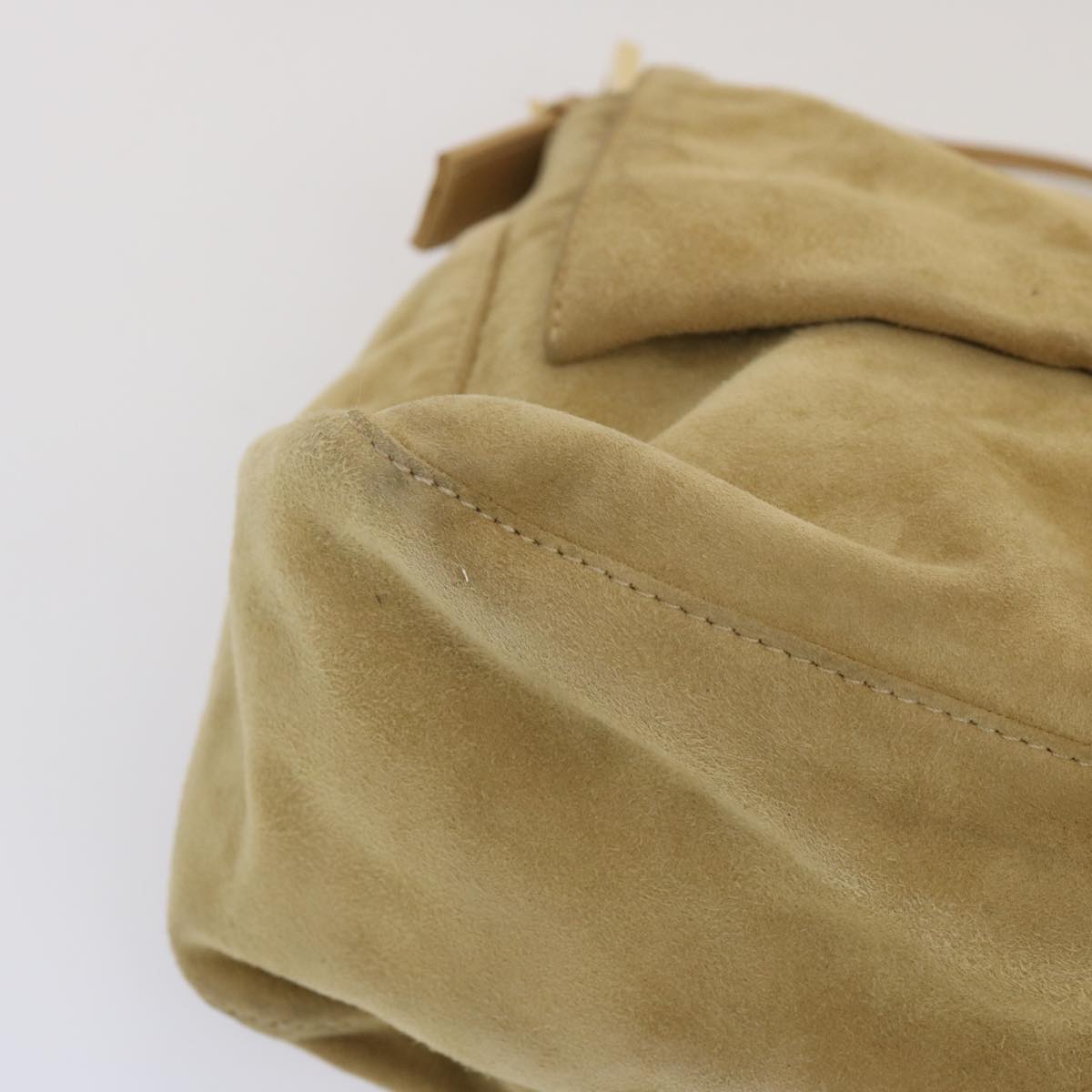 FENDI Mamma Baguette Shoulder Bag Suede Beigeep3672