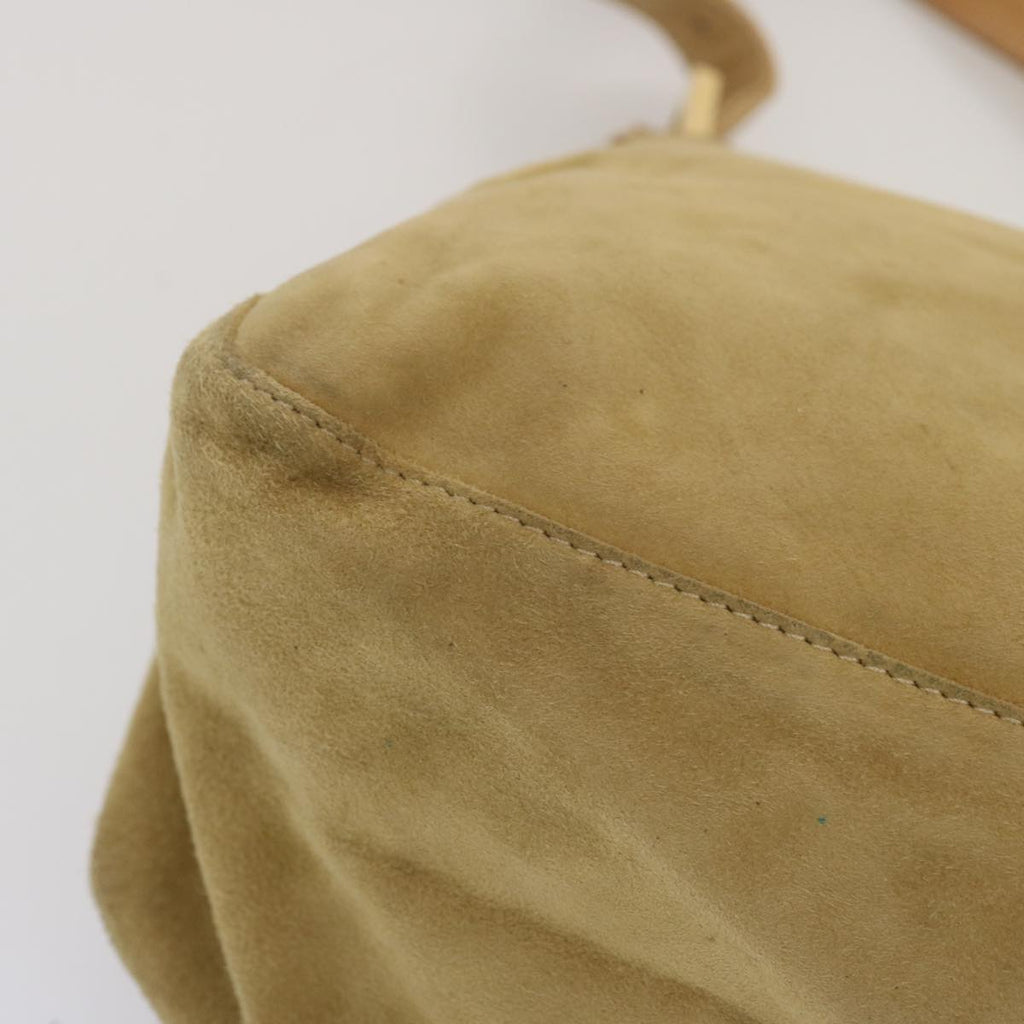 FENDI Mamma Baguette Shoulder Bag Suede Beigeep3672