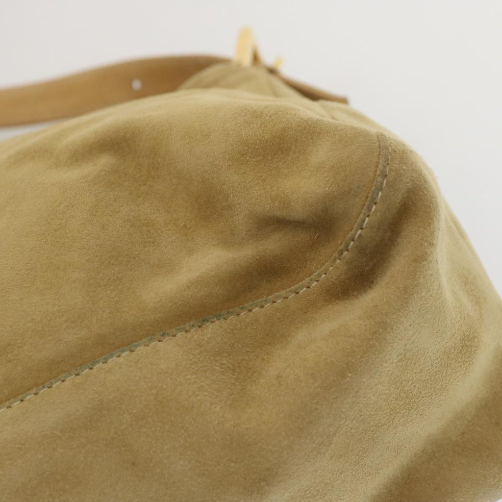 FENDI Mamma Baguette Shoulder Bag Suede Beigeep3672