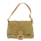 FENDI Mamma Baguette Shoulder Bag Suede Beigeep3672