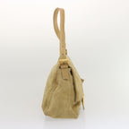 FENDI Mamma Baguette Shoulder Bag Suede Beigeep3672