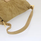 FENDI Mamma Baguette Shoulder Bag Suede Beigeep3672