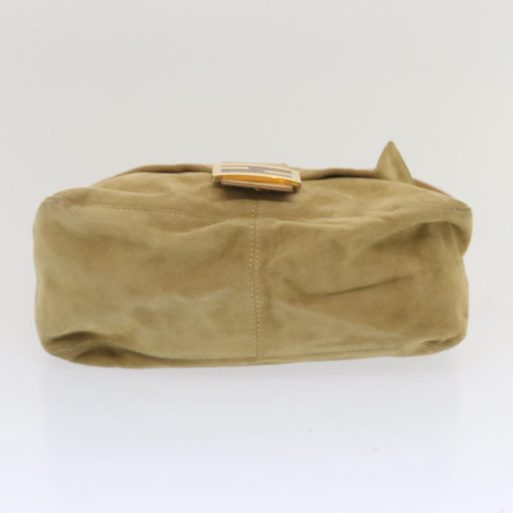 FENDI Mamma Baguette Shoulder Bag Suede Beigeep3672