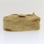 FENDI Mamma Baguette Shoulder Bag Suede Beigeep3672