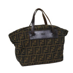 FENDI Zucca Canvas Hand Bag Brown Blackep3722