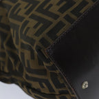 FENDI Zucca Canvas Hand Bag Brown Blackep3722