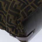 FENDI Zucca Canvas Hand Bag Brown Blackep3722