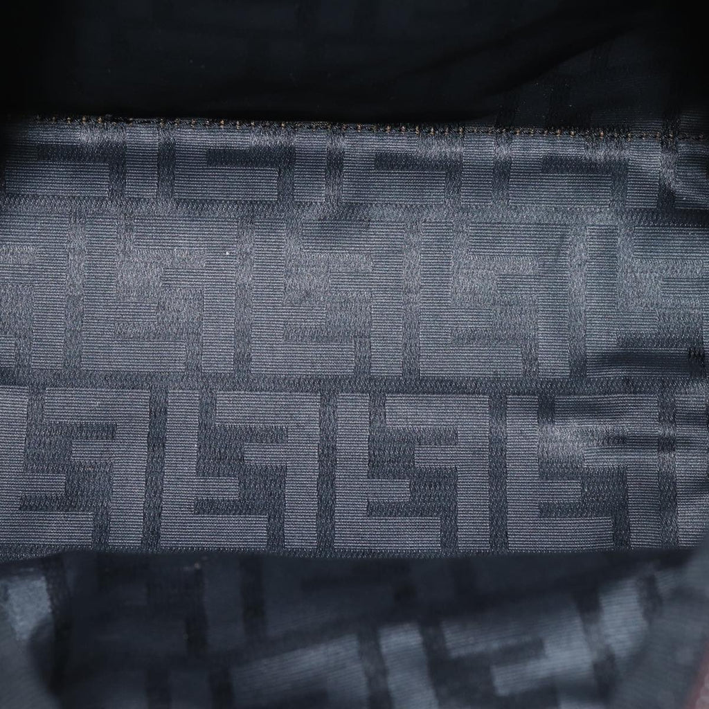 FENDI Zucca Canvas Hand Bag Brown Blackep3722