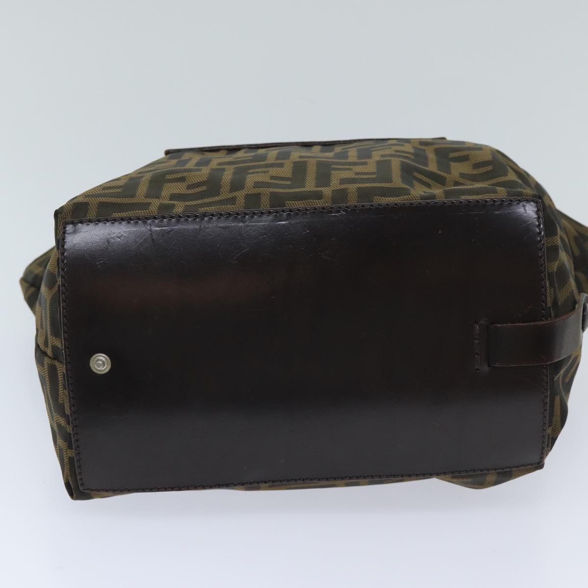 FENDI Zucca Canvas Hand Bag Brown Blackep3722