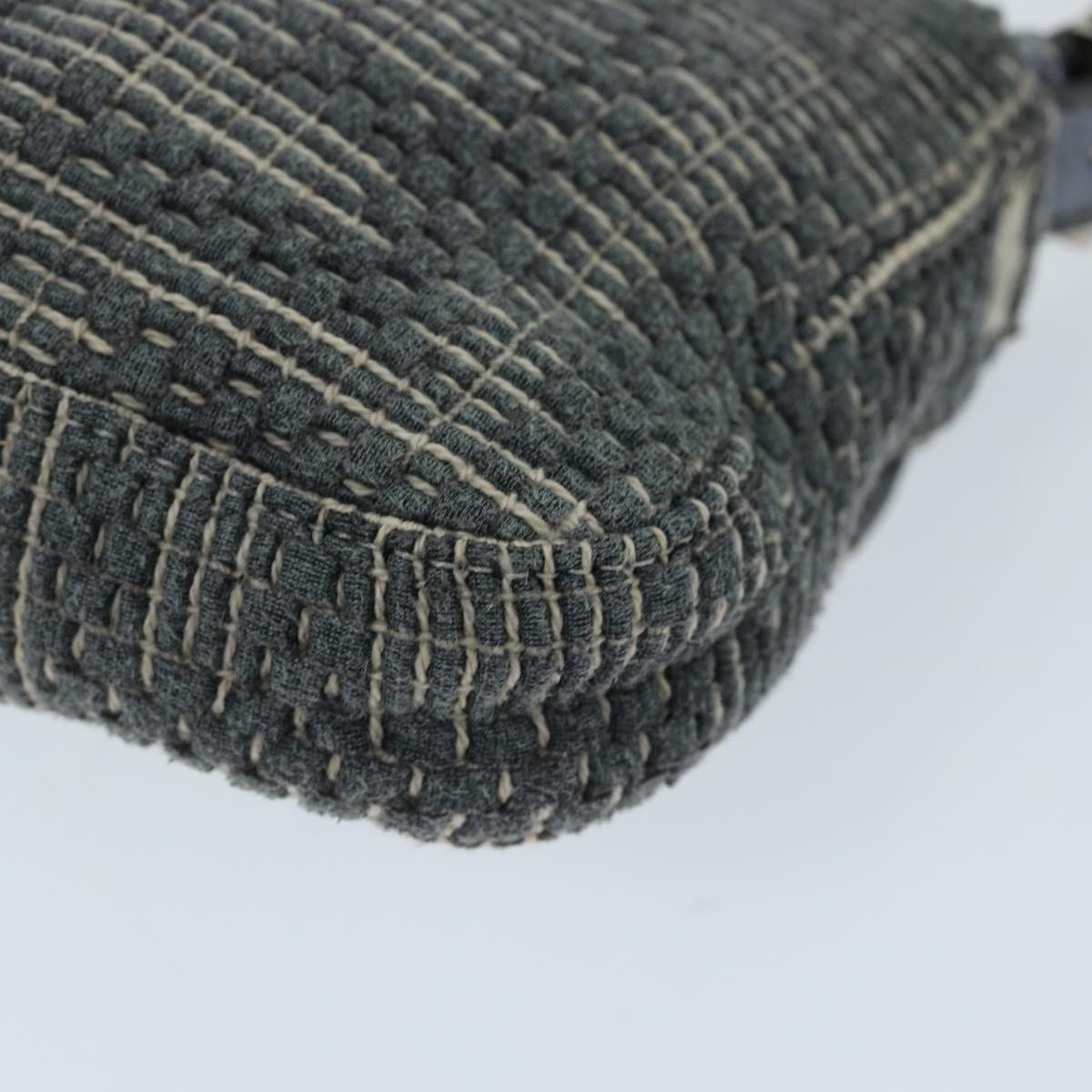 FENDI Zucca Canvas Mamma Baguette Shoulder Bag Grayep3723