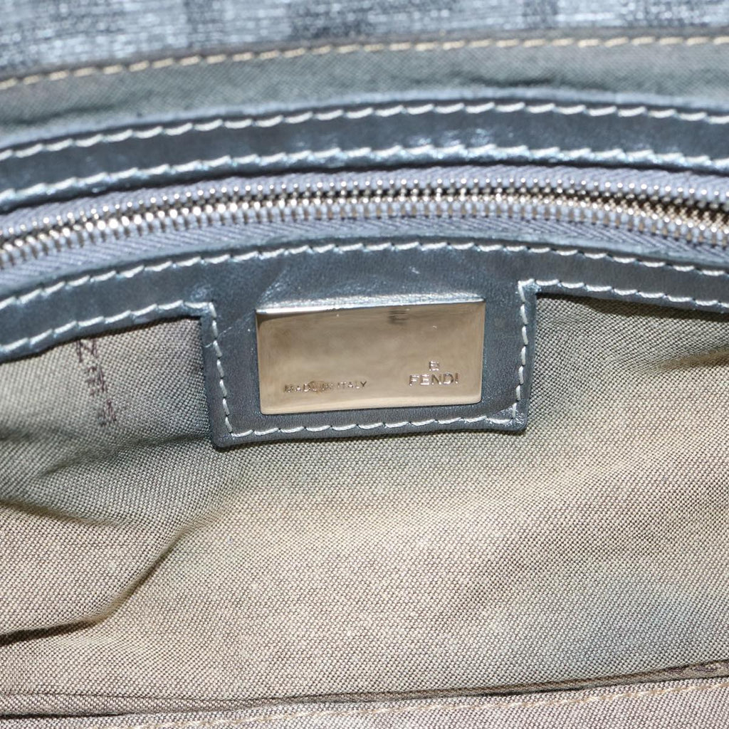 FENDI Zucca Canvas Mamma Baguette Shoulder Bag Grayep3723