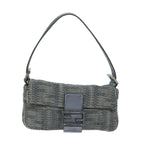 FENDI Zucca Canvas Mamma Baguette Shoulder Bag Grayep3723