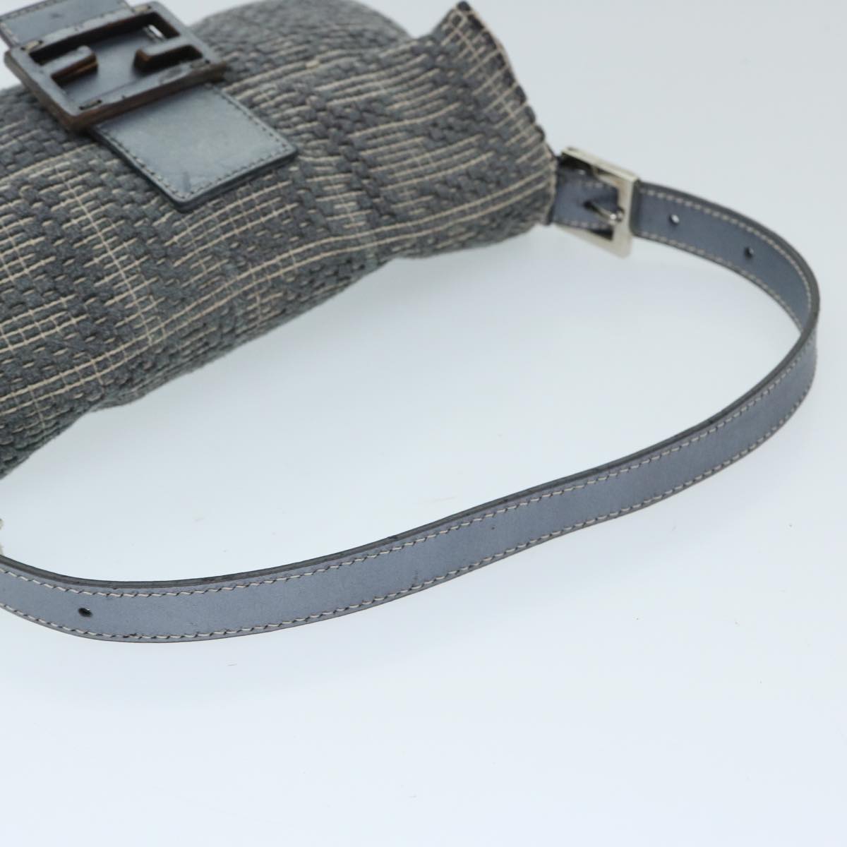 FENDI Zucca Canvas Mamma Baguette Shoulder Bag Grayep3723
