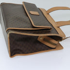 CELINE Macadam Canvas Tote Bag PVC Leather Brown Auth ep3734