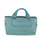 CELINE Hand Bag Suede Blue Auth ep3742