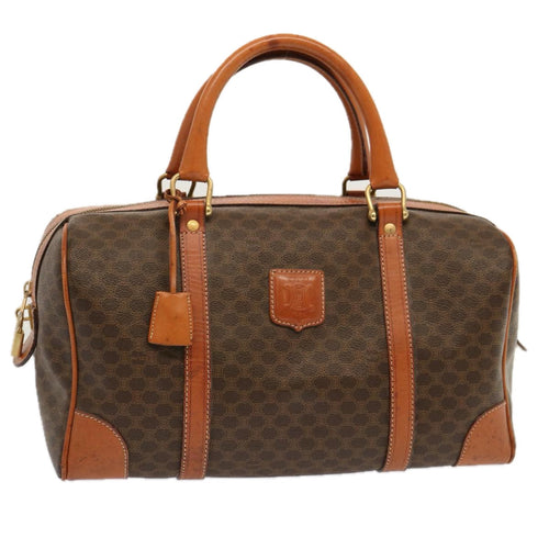 CELINE Macadam Canvas Boston Bag PVC Brown  ep3745