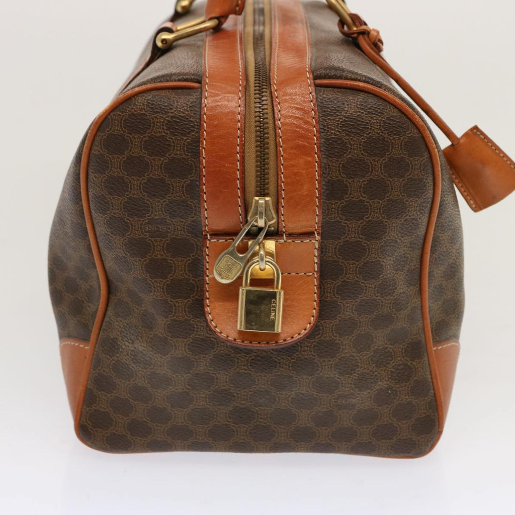 CELINE Macadam Canvas Boston Bag PVC Brown  ep3745