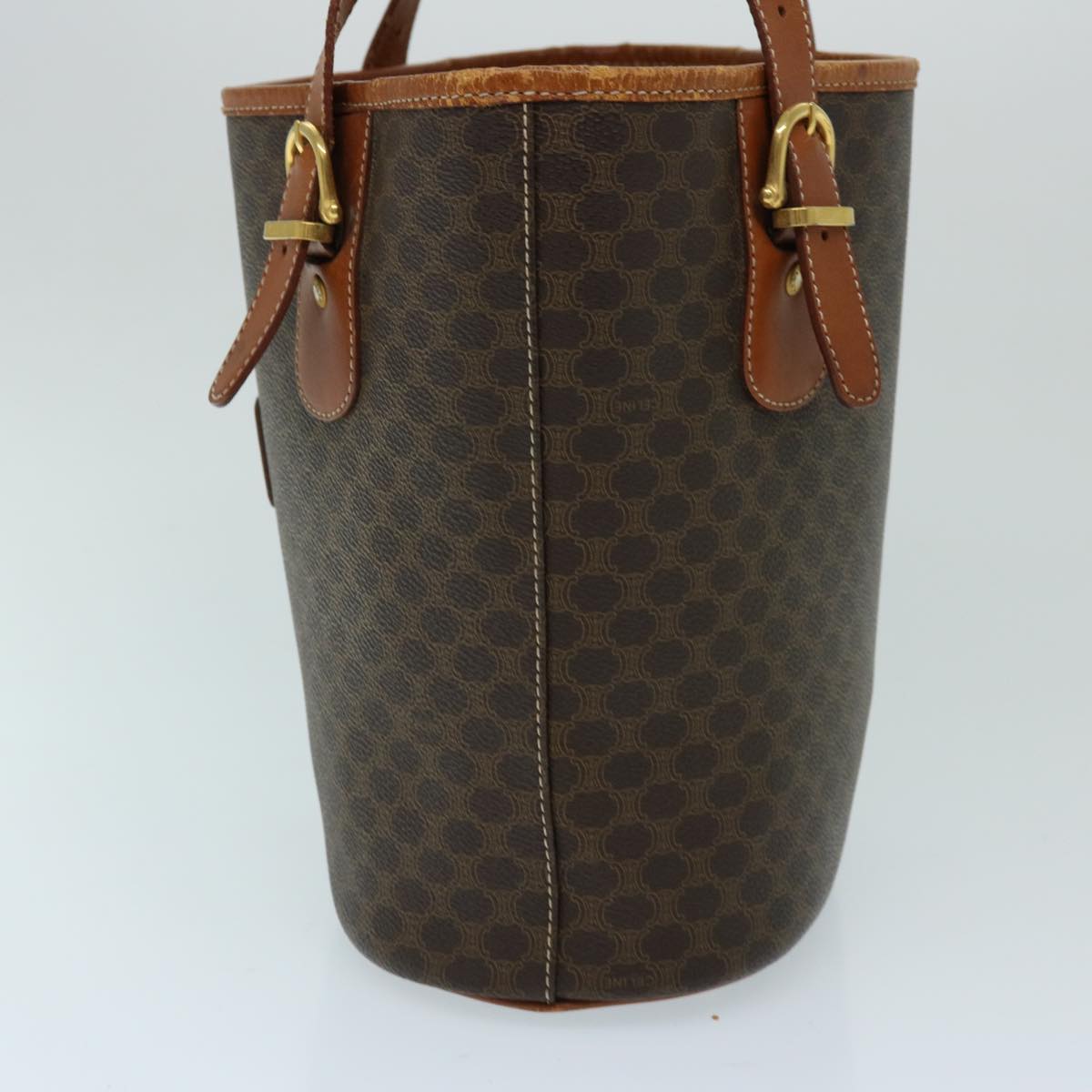 CELINE Macadam Canvas Tote Bag PVC Leather Brown  ep3752