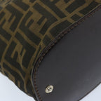 FENDI Zucca Canvas Hand Bag Brown Blackep3784
