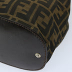 FENDI Zucca Canvas Hand Bag Brown Blackep3784