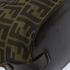 FENDI Zucca Canvas Hand Bag Brown Blackep3784