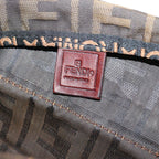 FENDI Zucca Canvas Hand Bag Brown Blackep3784