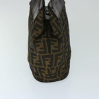 FENDI Zucca Canvas Hand Bag Brown Blackep3784