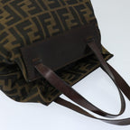 FENDI Zucca Canvas Hand Bag Brown Blackep3784