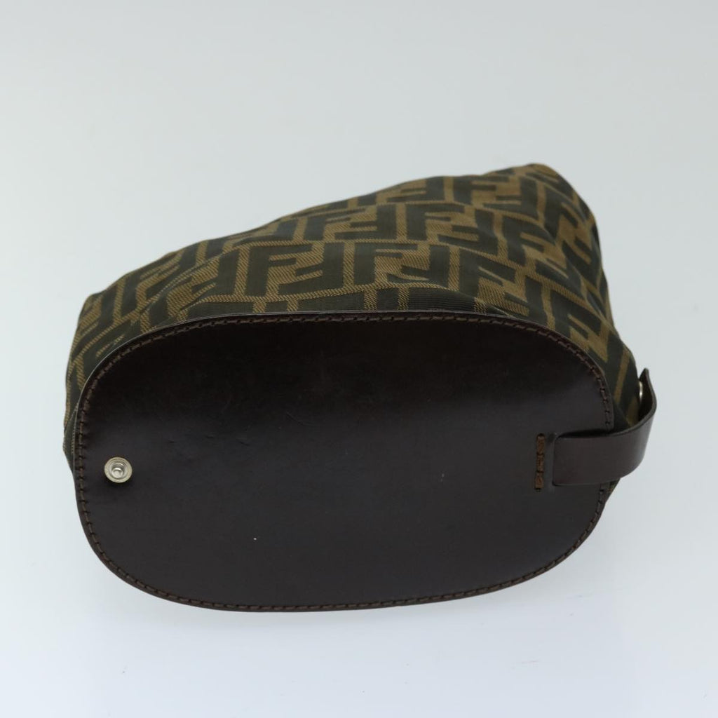 FENDI Zucca Canvas Hand Bag Brown Blackep3784