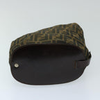 FENDI Zucca Canvas Hand Bag Brown Blackep3784