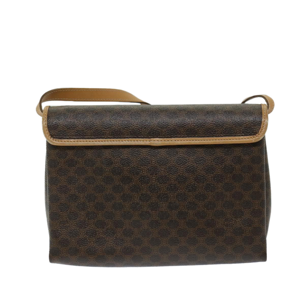 CELINE Macadam Canvas Shoulder Bag PVC Brown  ep3786