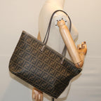 FENDI Zucca Canvas Tote Bag Black Brownep3830