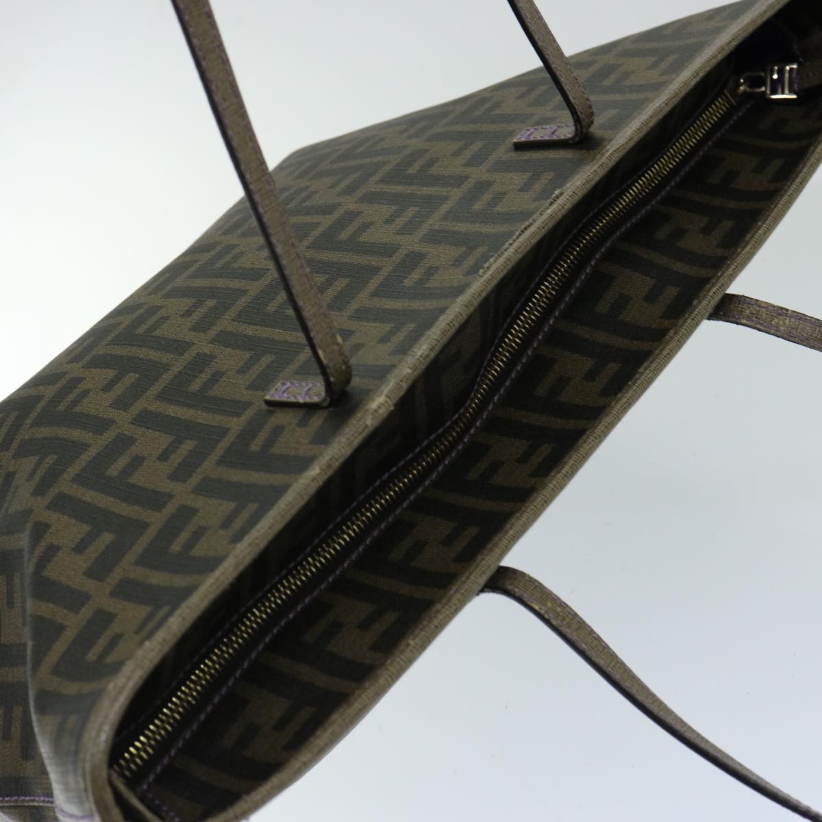 FENDI Zucca Canvas Tote Bag Black Brownep3830